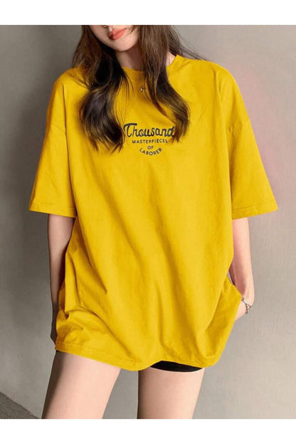 Thousand Baskılı Pamuklu Kısa Kol (Oversize) Tshirt