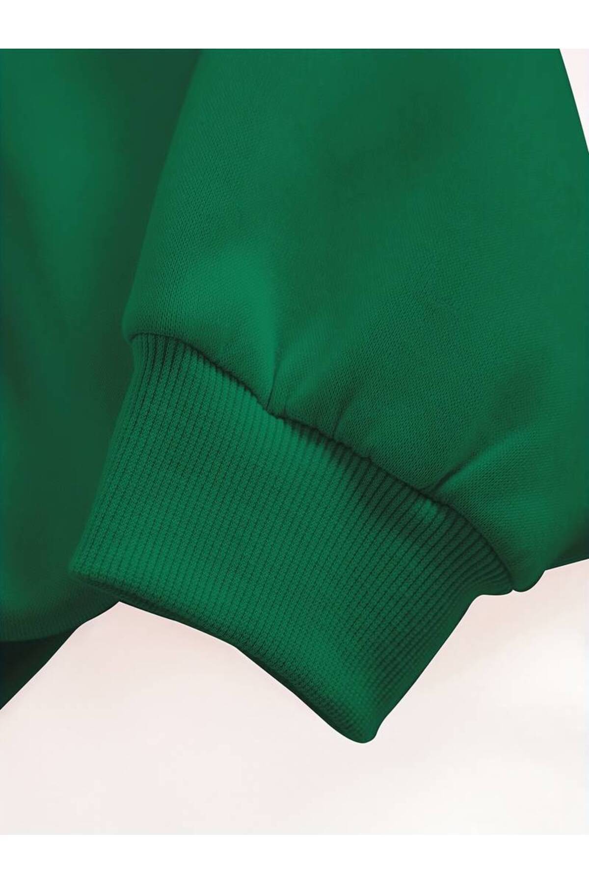 Prime Baskılı Bisiklet Yaka Sweatshirt