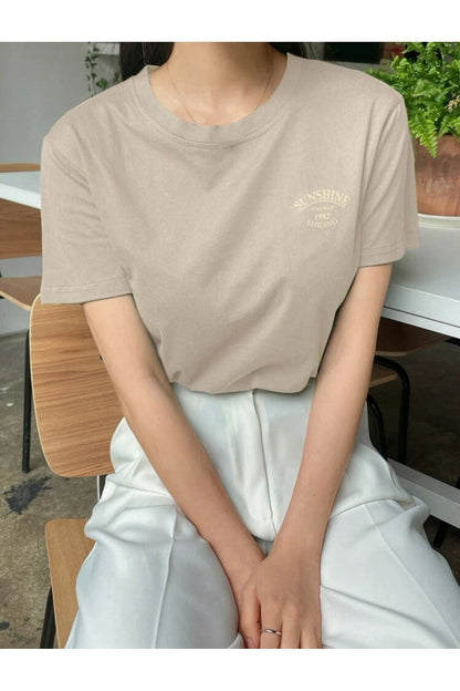 SUNSHINE Baskılı Oversize Tshirt