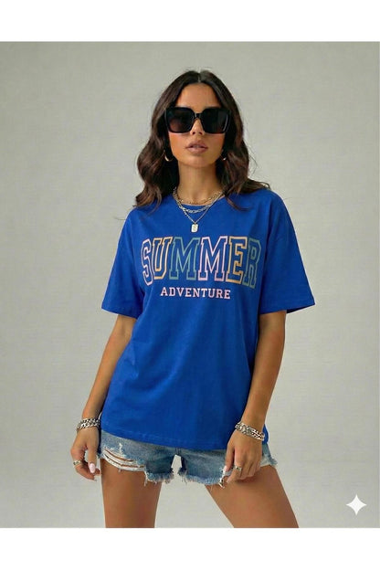 SUMMER Yazlık Pamuklu Kadın T-Shirt