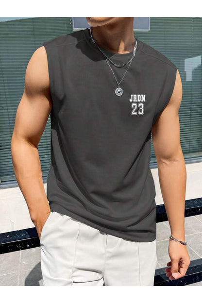 JRDN23 Basketbol Giyim Spor Giyim Sıfır Kol Oversize T-SHİRT