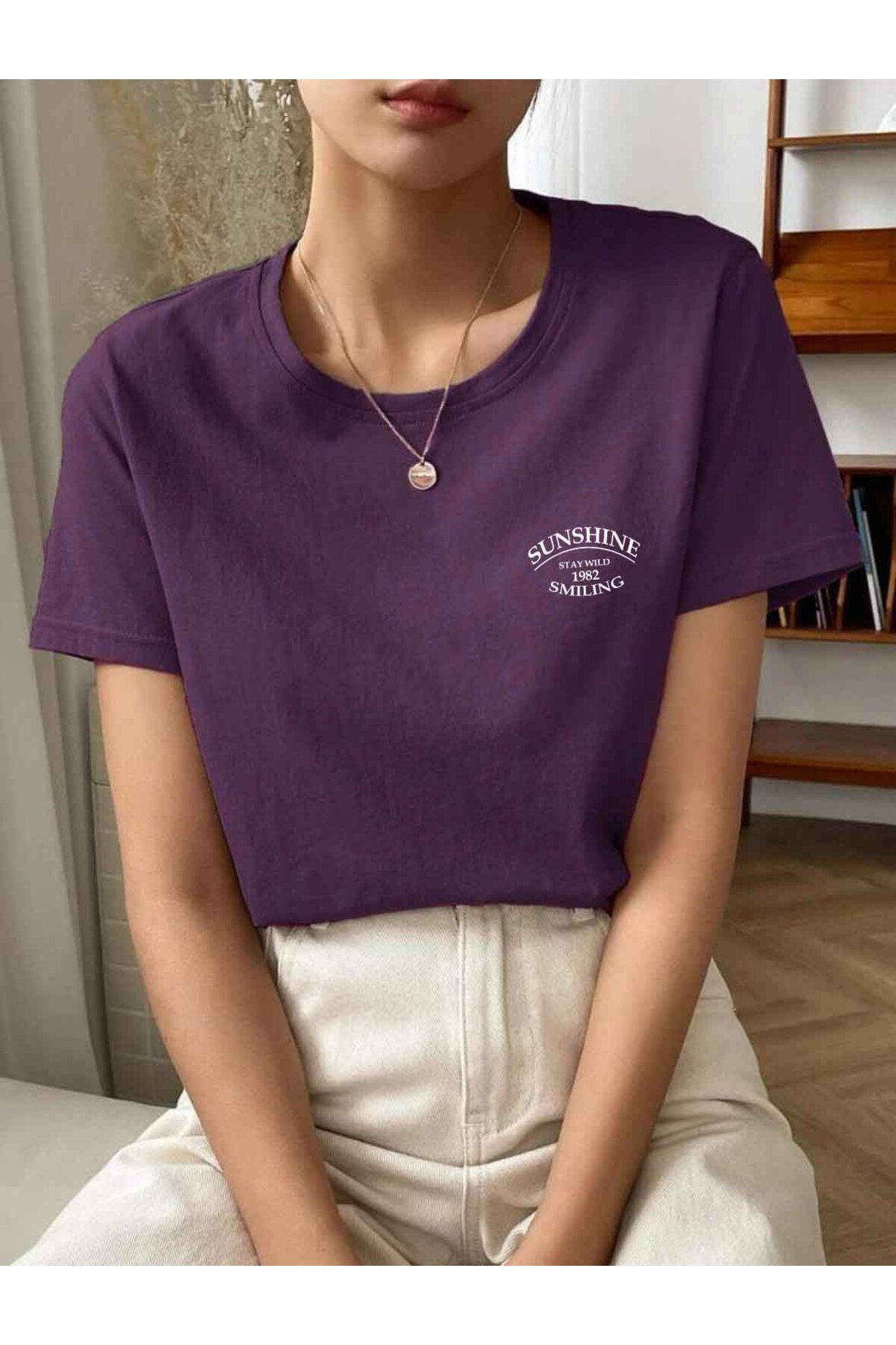 SUNSHINE Baskılı Oversize Tshirt