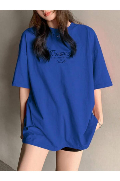 Thousand Baskılı Pamuklu Kısa Kol (Oversize) Tshirt