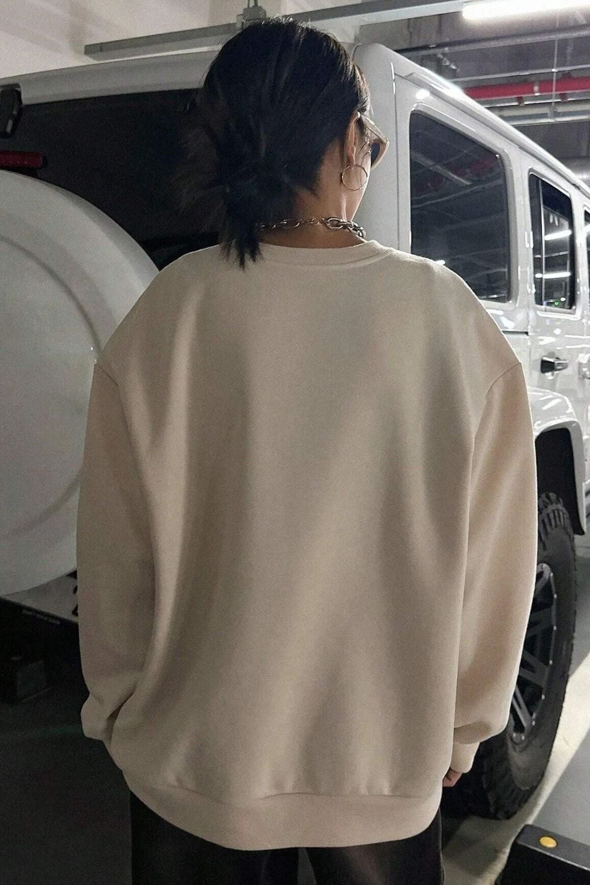 Majestic Baskılı Bisiklet Yaka Sweatshirt