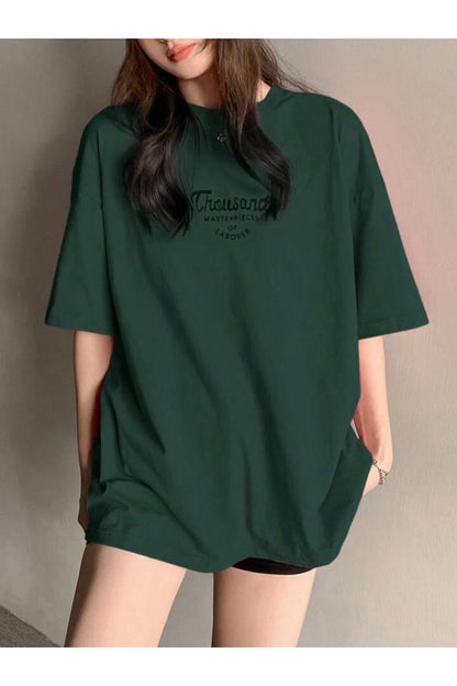 Thousand Baskılı Pamuklu Kısa Kol (Oversize) Tshirt