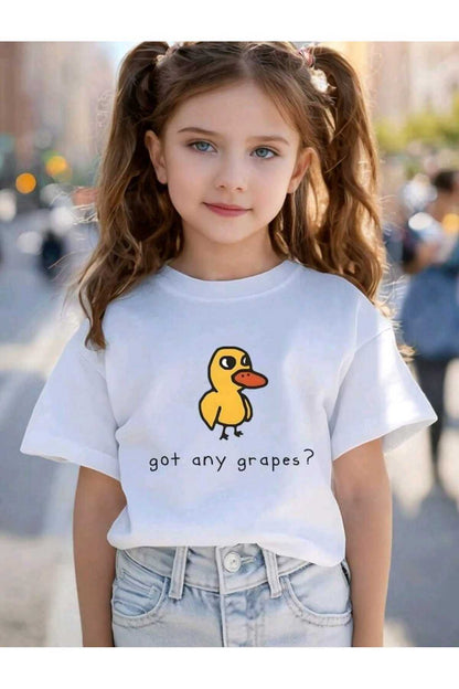 Çocuk Karışık Baskılı Bisiklet Yaka Pamuklu T-shirt