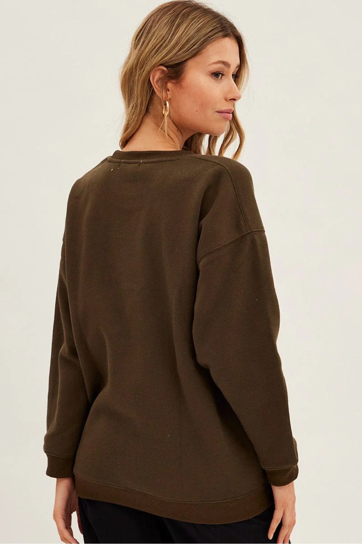 VENI VIDI VICI Baskılı Regular Kalıp Kadın Bisiklet Yaka Sweatshirt