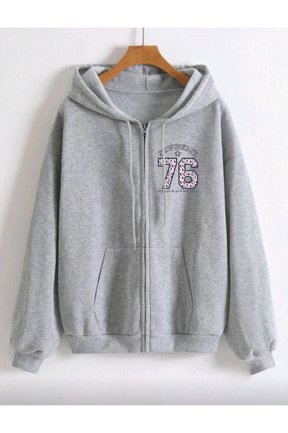 76 Baskılı FERMUARLI HIRKA