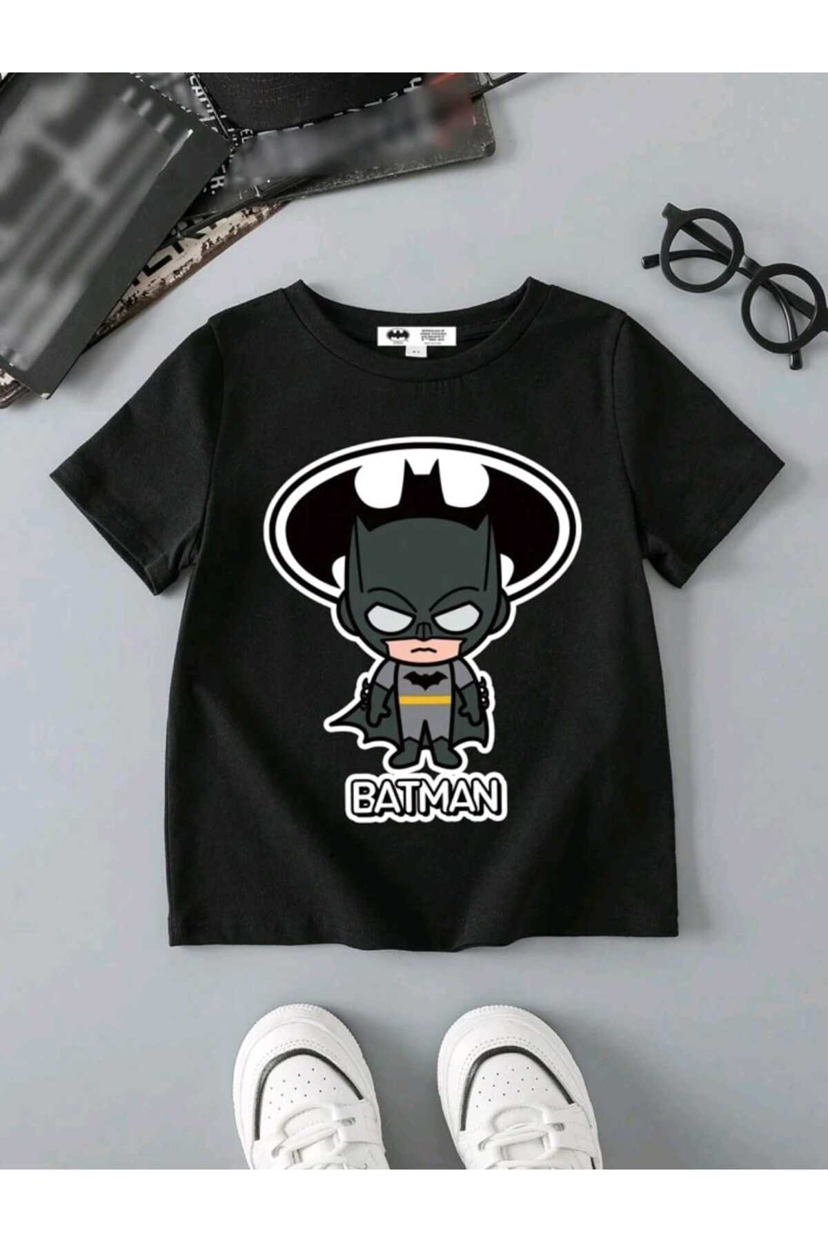 Çocuk Karışık Baskılı Bisiklet Yaka Pamuklu T-shirt