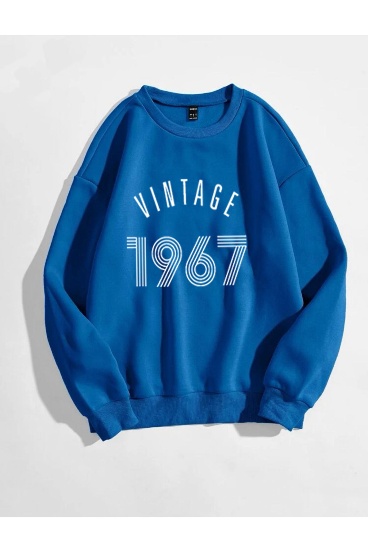 1967 VINTAGE Sweatshirt Baskılı Bisiklet Yaka Unisex