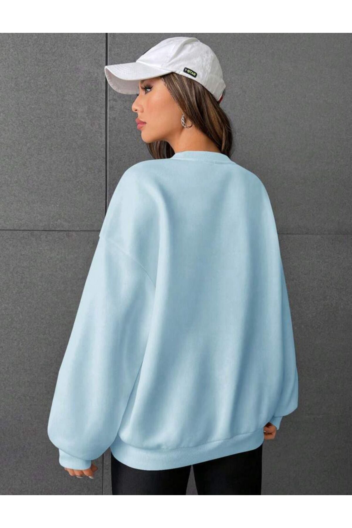IT'S OKEY NOT TO BE PERFECT Baskılı Bisiklet Yaka Oversize Sweatshirt