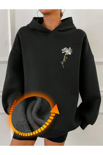Oversize Kapüşonlu (PAPATYA) Sweatshirt