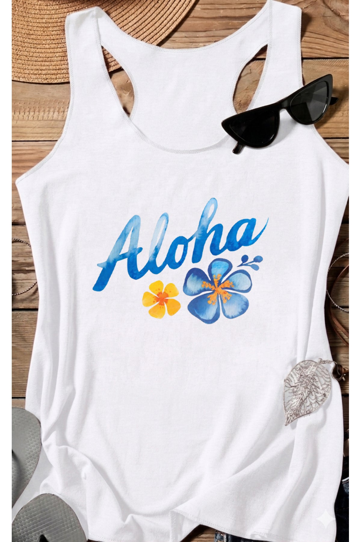 YÜZÜCÜ Model ALOHA Baskılı RELAX Kalıp T-Shirt