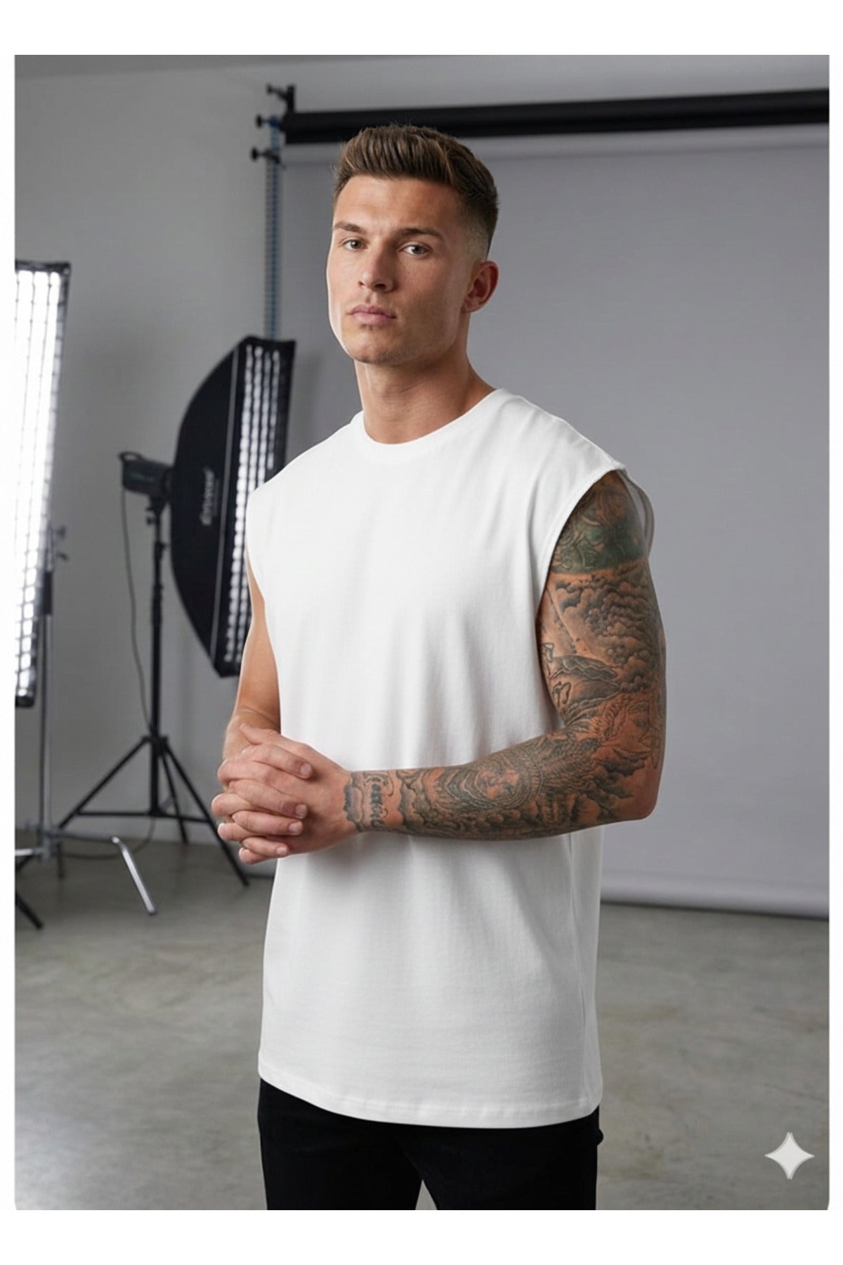 Basic Sıfır Kol Tshirt