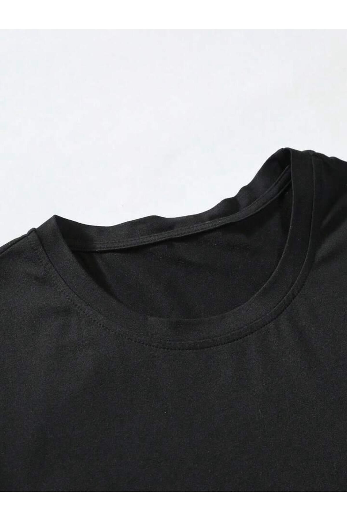 Erkek Sıfır Kol Baskısız Giyim Spor Giyim Oversize T-SHİRT