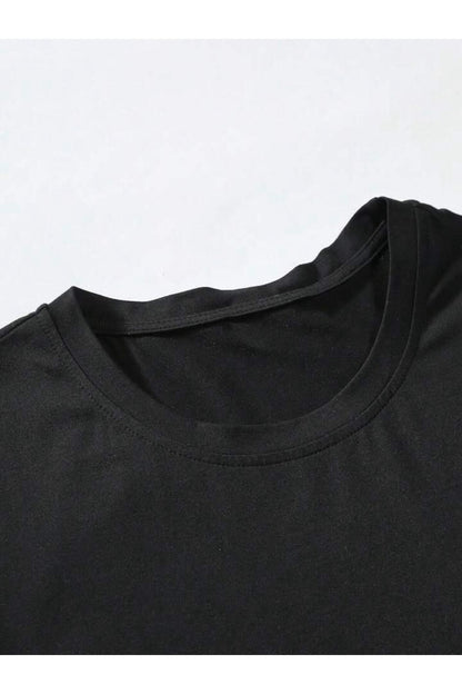 Erkek Sıfır Kol Baskısız Giyim Spor Giyim Oversize T-SHİRT