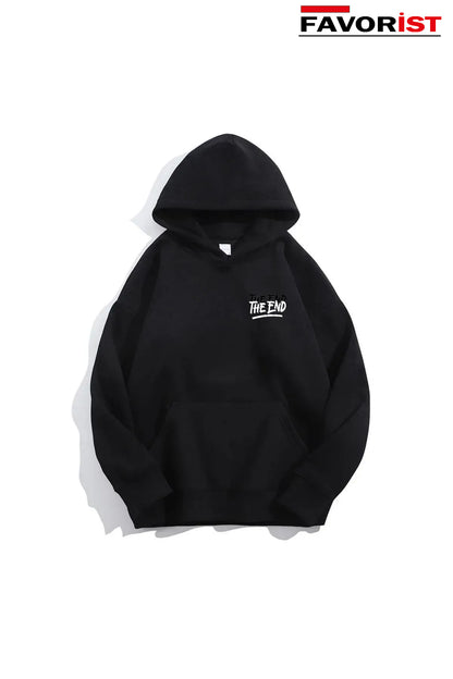 THE END Baskılı UNİSEX Kapşonlu Sweatshirt