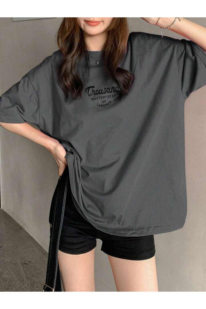 Thousand Baskılı Pamuklu Kısa Kol (Oversize) Tshirt