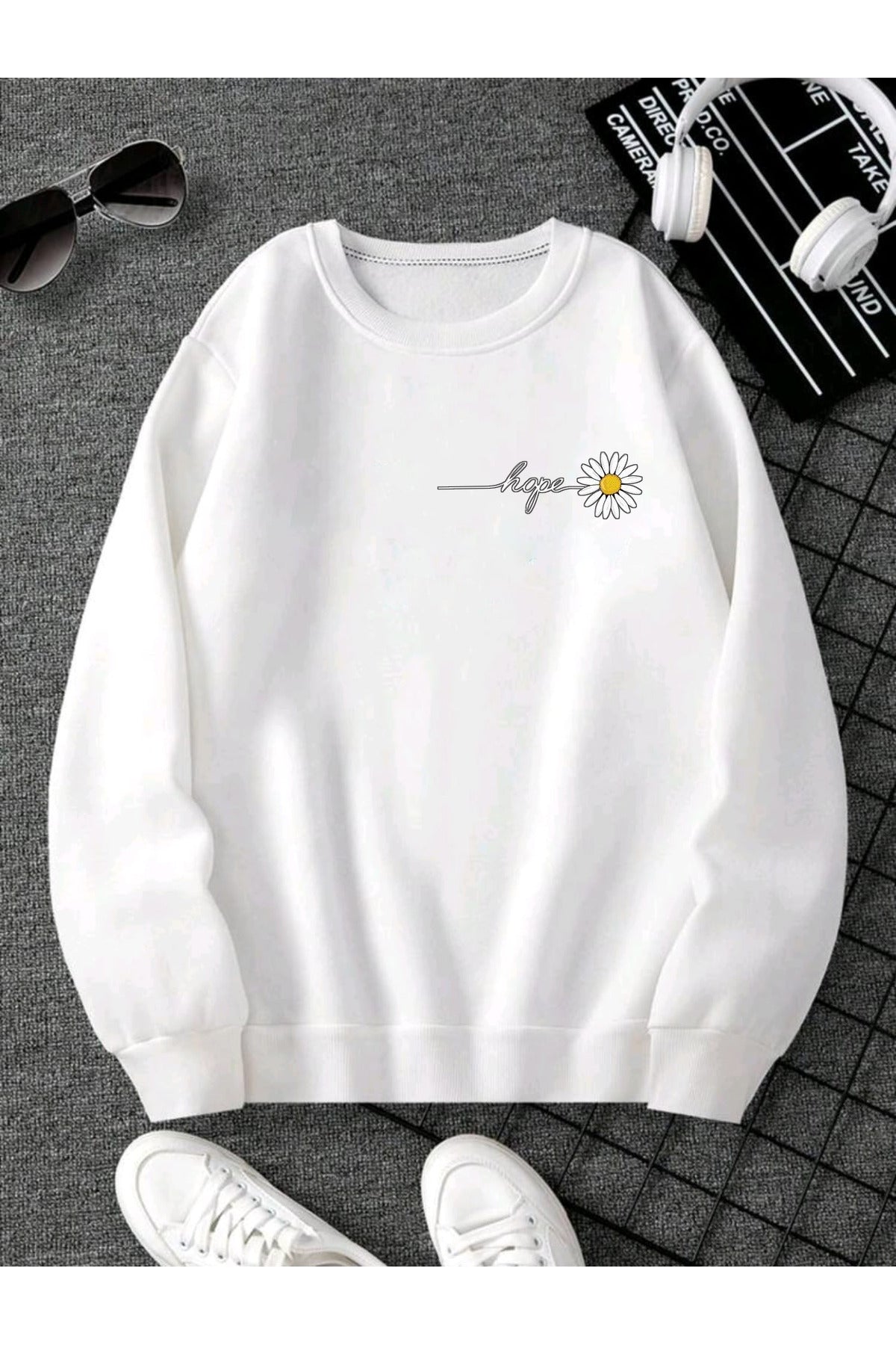 HOPE Papatya Bisiklet Yaka Sweatshirt