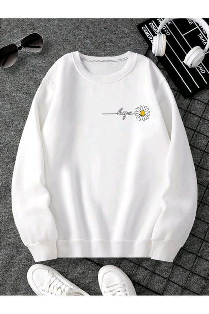 HOPE Papatya Bisiklet Yaka Sweatshirt