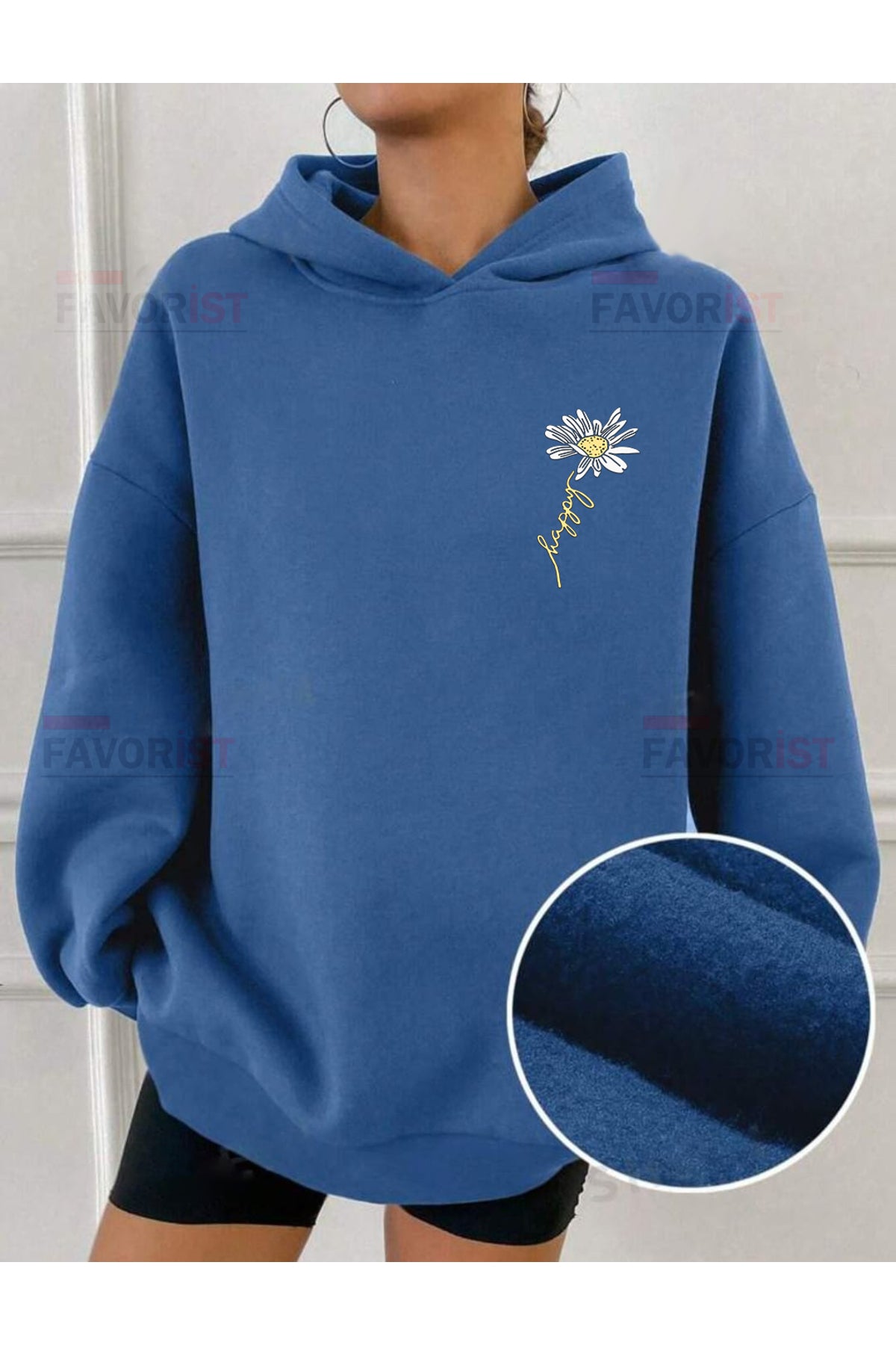 Oversize Kapüşonlu (PAPATYA) Sweatshirt