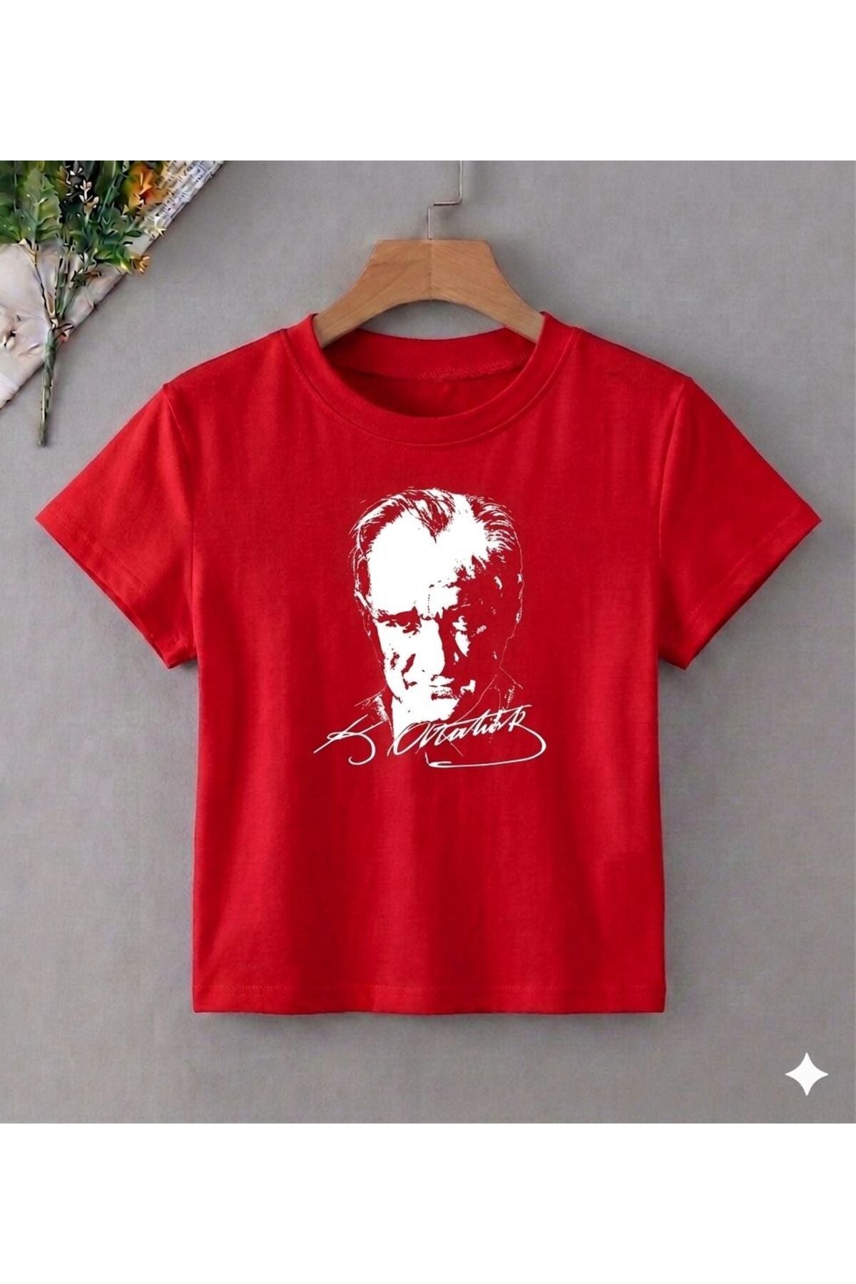 Türk Bayrağı ve ATATÜRK Baskılı Özel Çocuk Tshirt
