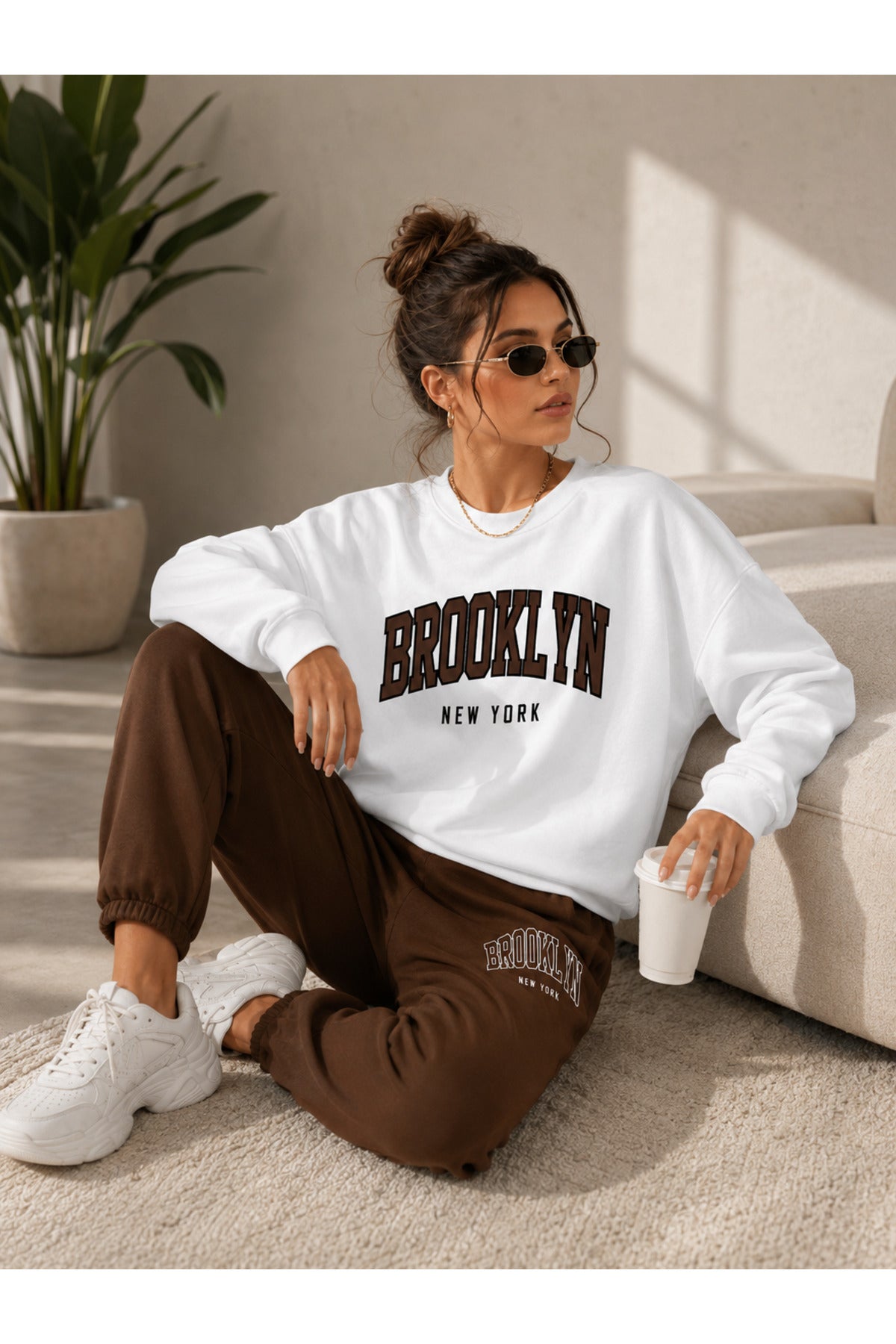 1898 Brooklyn New York Alt Üst 3 İplik Şardonlu Takım %80 Pamuk %10 Polyester %10 Elestan