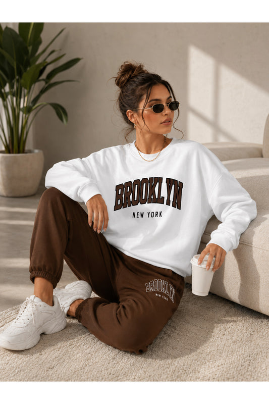 1898 Brooklyn New York Alt Üst 3 İplik Şardonlu Takım %80 Pamuk %10 Polyester %10 Elestan