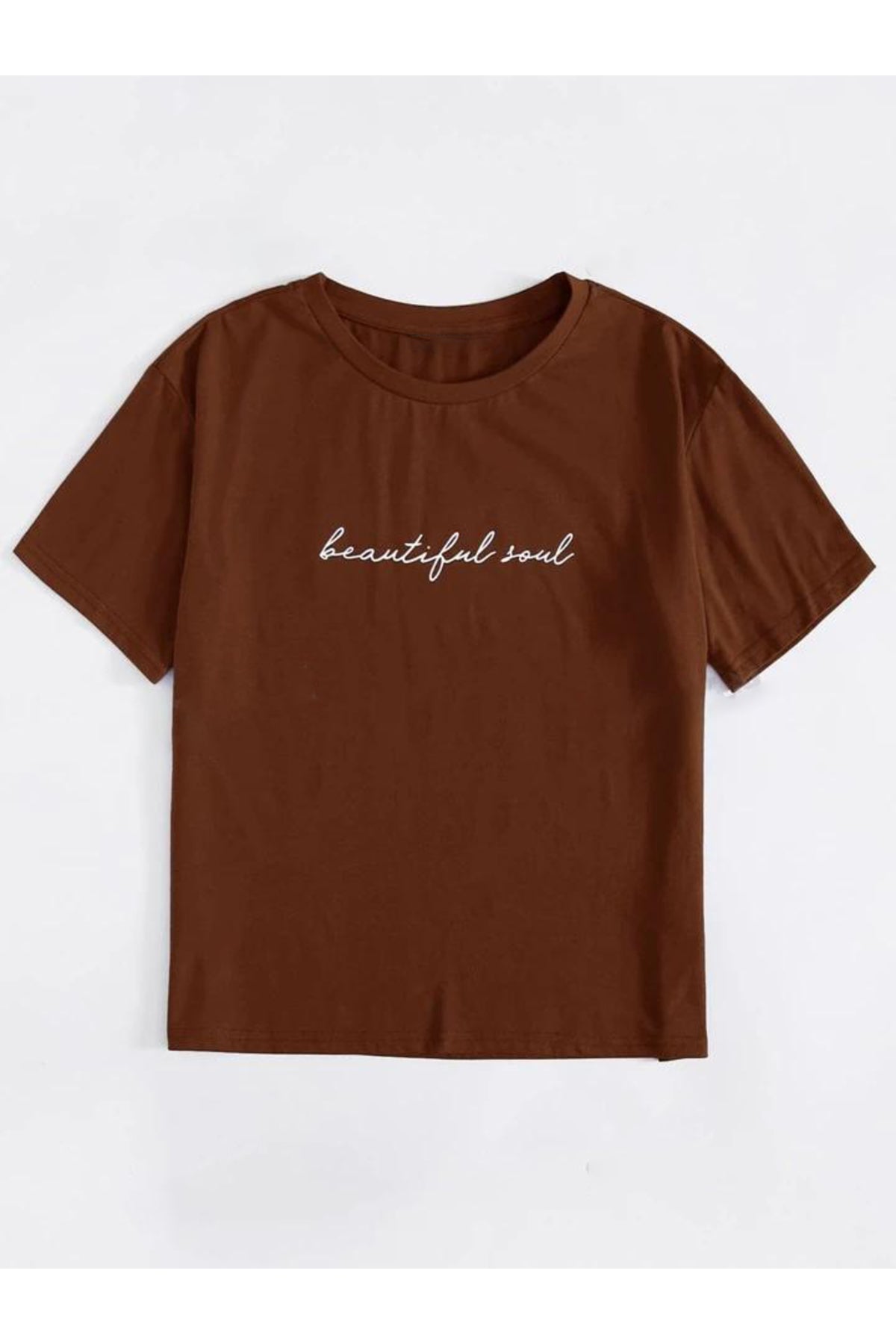 Beautiful Soul Baskılı Oversize Geniş Kalıp Pamuklu T-shirt Unisex