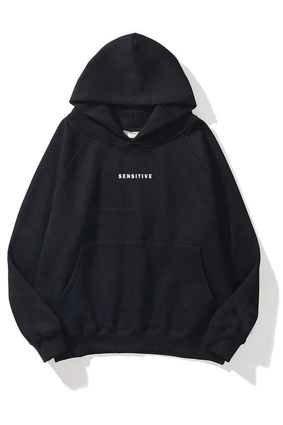 SENSITIVE Unısex Baskılı Oversize Kapşonlu Sweatshirt