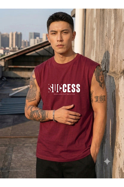 SUCCESS Erkek Sıfır Kol %100 Pamuk Penye