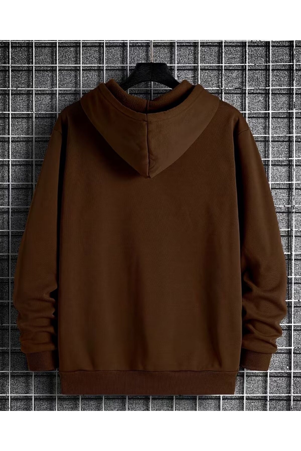ERKEK KAPÜŞONLU DÜZ BASKISIZ SWEATSHİRT