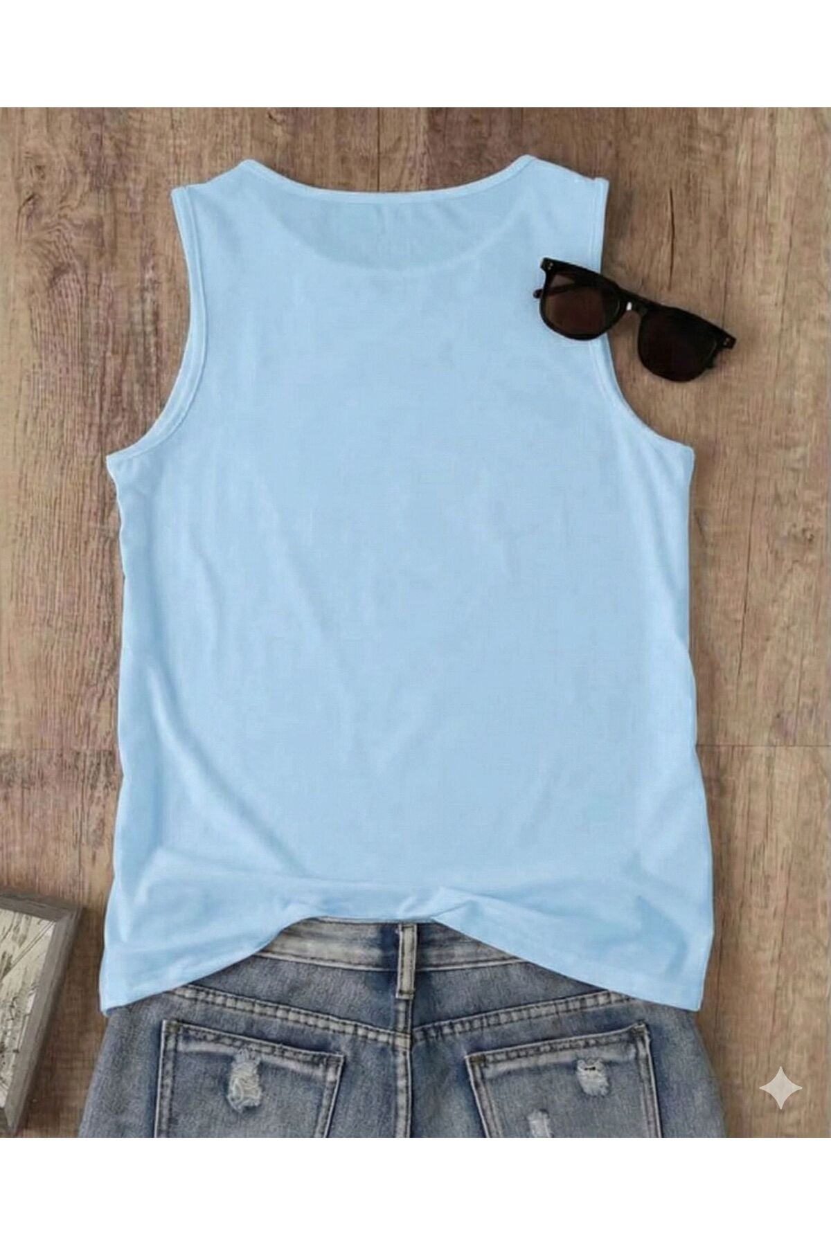 FLOWERS Desenli Kadın Pamuklu Omuzu Açık (Kolsuz) Yazlık T-shirt