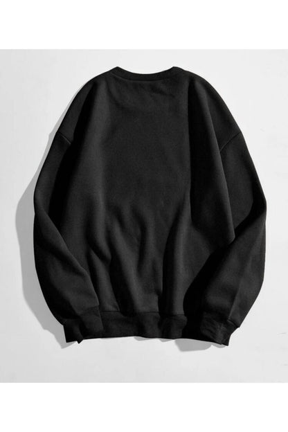Embrace Kelebek Baskılı Bisiklet Yaka Sweatshirt