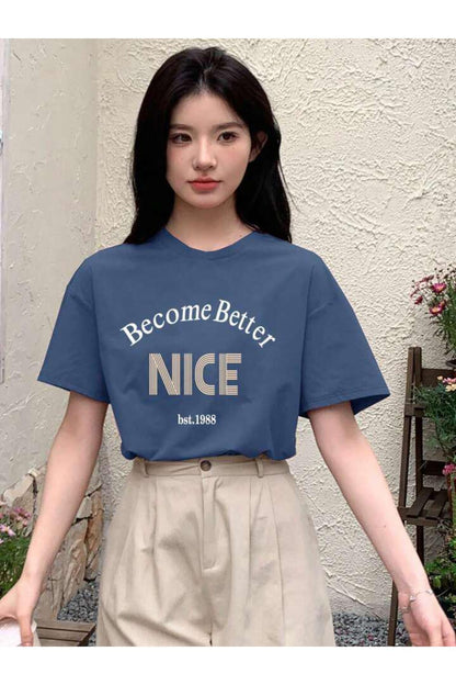 Become Better Nice Pamuklu Kısa Kol (Oversize) Tshirt