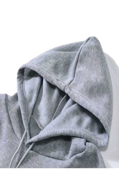 Unisex Düz Baskısız Pamuklu Hoodie Spor Sweatshirt