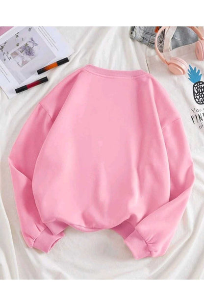 Positive Baskılı Bisiklet Yaka ( SOFT ) Sweatshirt