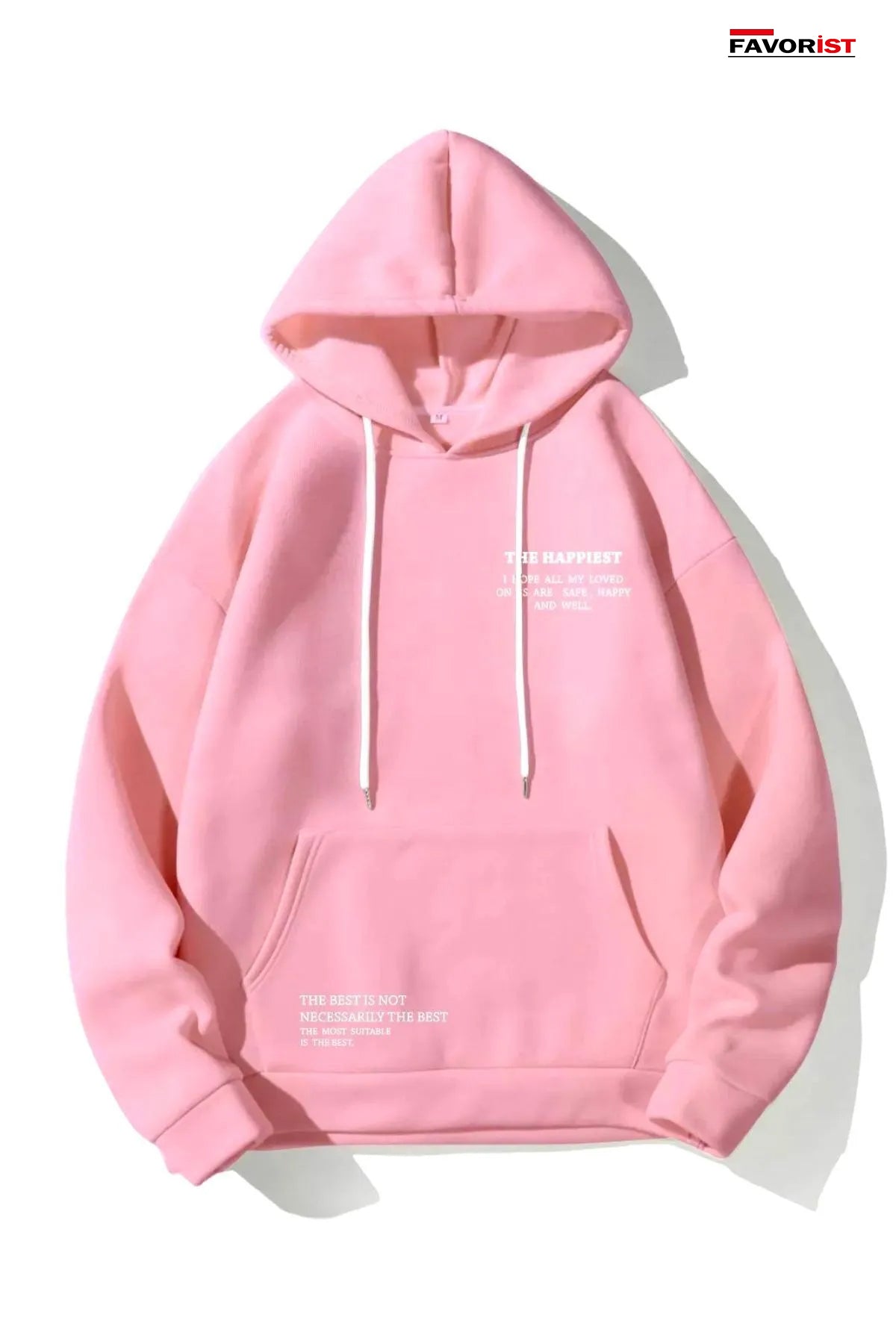 Happiest Baskılı UNİSEX Oversize Kapşonlu Sweatshirt