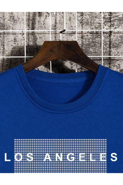 Los Angeles California Baskılı Bisiklet Yaka Pamuklu Sweatshirt