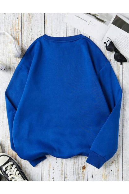 LONGA VİTA Baskılı Bisiklet Yaka Sweatshirt Serisi