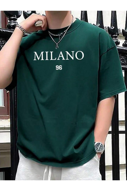 MILANO Baskılı Pamuklu Kısa Kol (Oversize) Tshirt