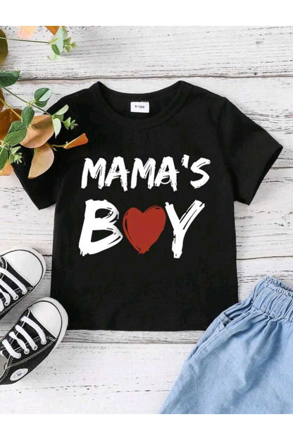 Çocuk MİX Baskılı Bisiklet Yaka Pamuklu T-shirt