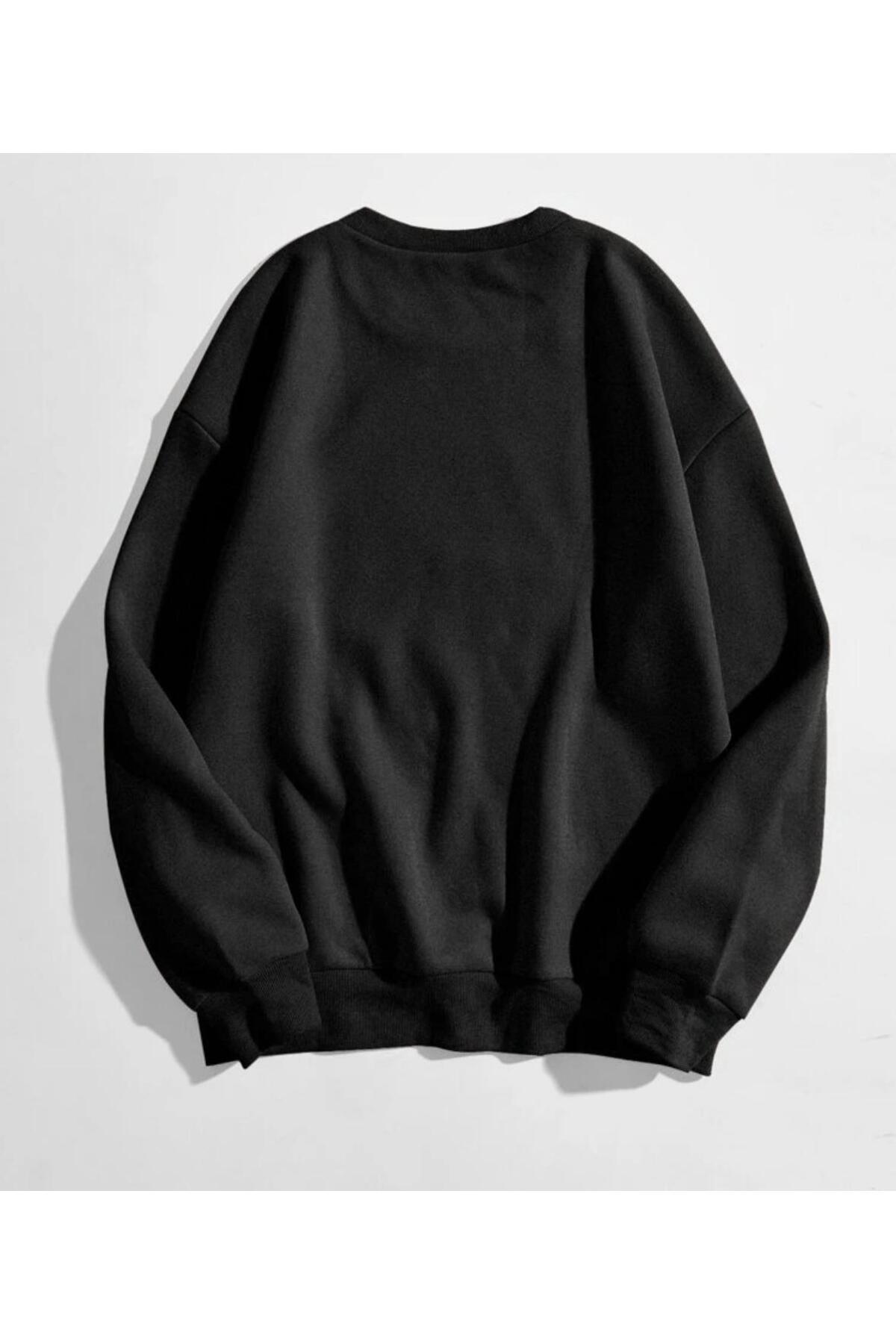 BROOKLYN SLOGAN Sweatshirt Baskılı Bisiklet Yaka Unisex