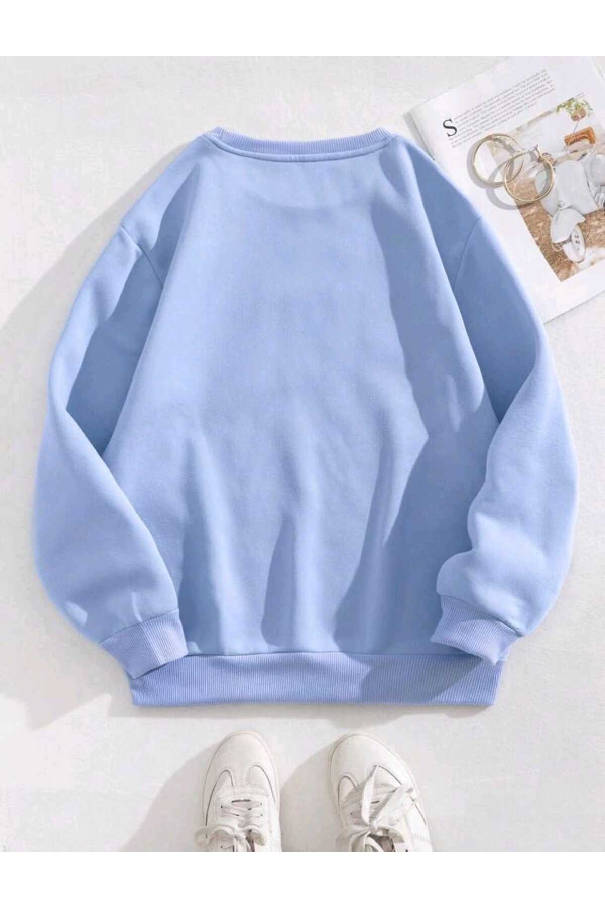 LABUBU Sweatshirt Unisex Pamuklu Şardonlu