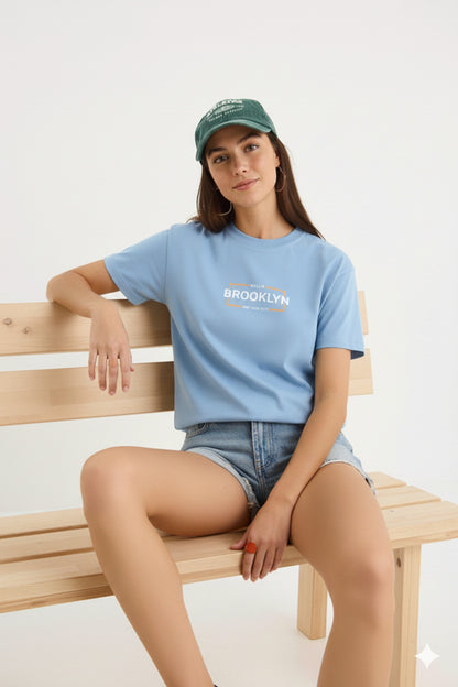 BKLYN Brooklyn Baskılı Regular Kalıp Kadın Yeni Sezon T-Shirt