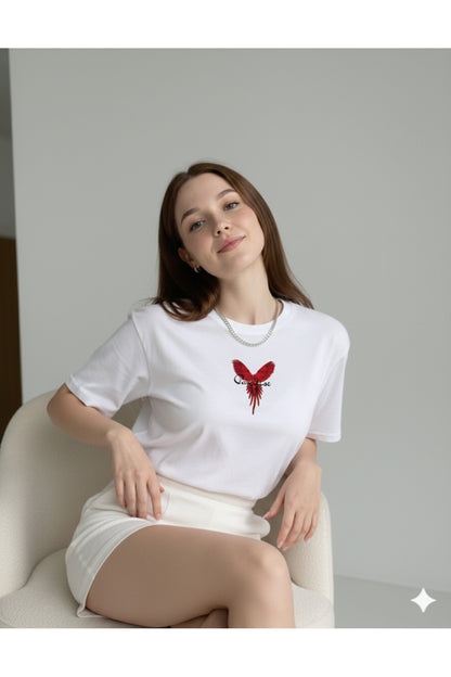 PARADİSE Kadın Bisiklet Yaka Regular Kalıp T-shirt