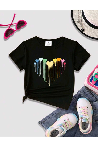 Çocuk MİX Baskılı Bisiklet Yaka Pamuklu T-shirt