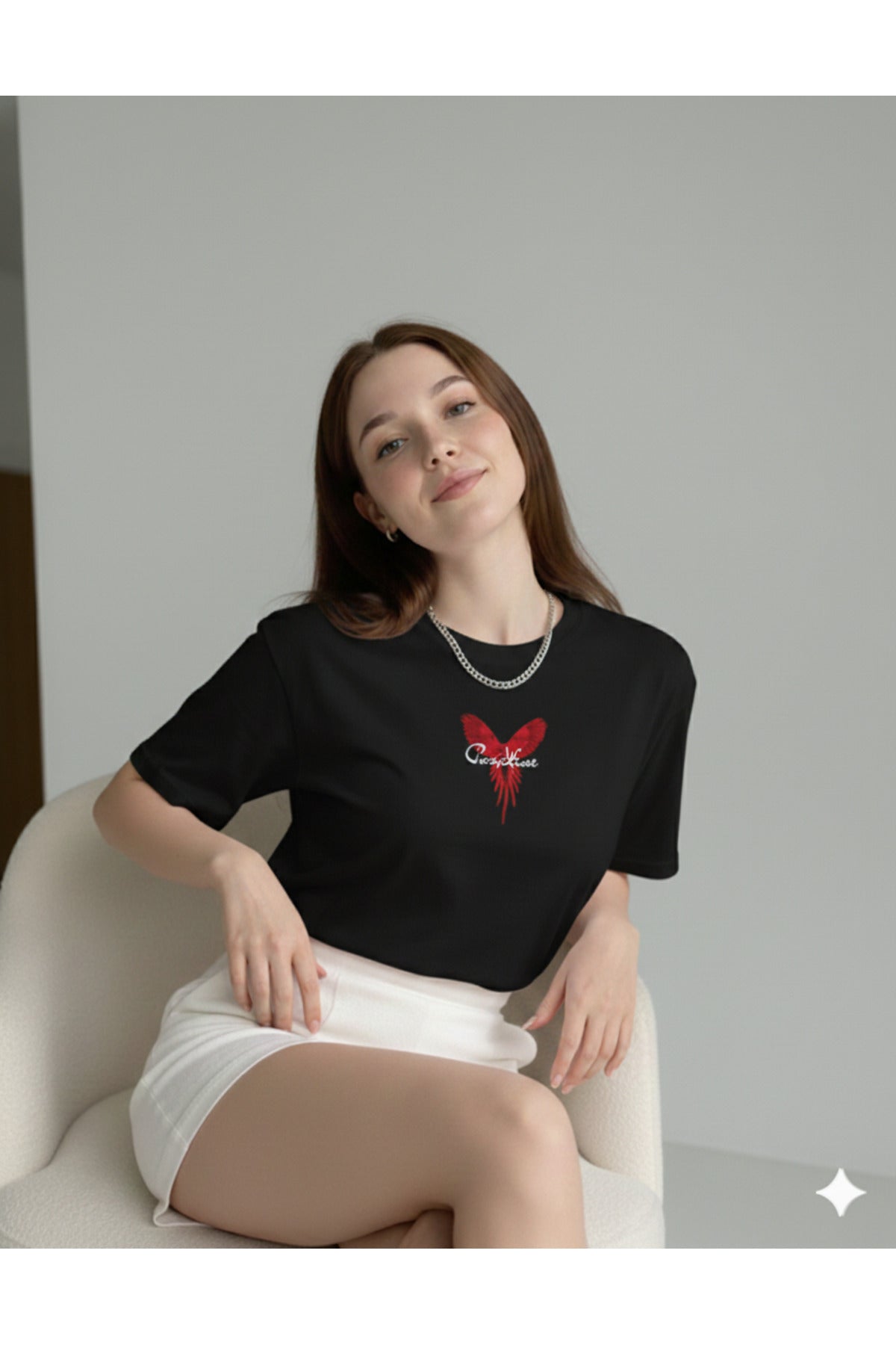 PARADİSE Kadın Bisiklet Yaka Regular Kalıp T-shirt