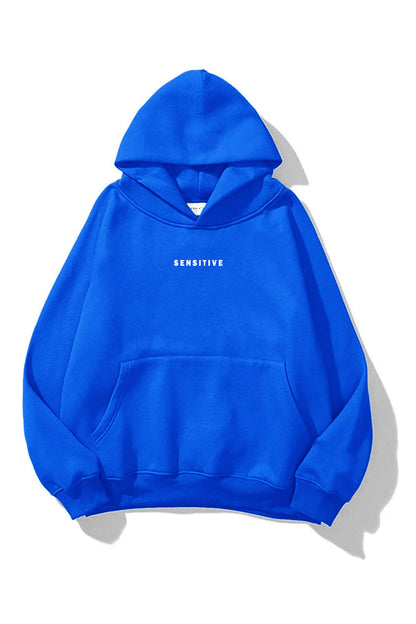 SENSITIVE Unısex Baskılı Oversize Kapşonlu Sweatshirt