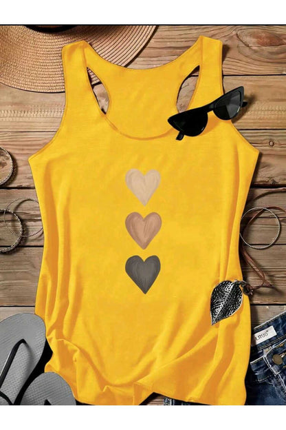 Üç Küçük Kalp Yüzücü Kadın Atlet Tshirt